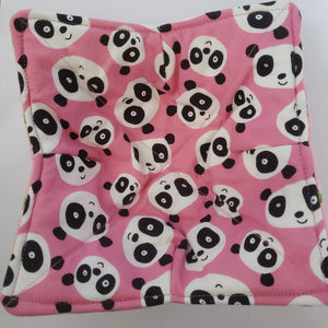 Pandas and Cherries - Reversible 100% Cotton Bowl Cozy