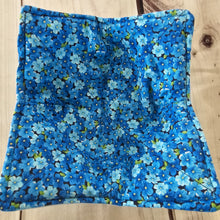 Load image into Gallery viewer, Bunnies & Chicks on Light Blue with Blue Flowers - Reversible 100% Cotton Bowl Cozy