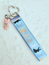 Load image into Gallery viewer, Bunny Shadows Hopping Along Key Chain Fob with Bunny Charm