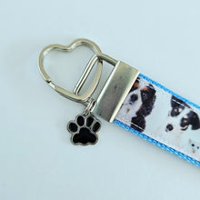 Load image into Gallery viewer, All Animals are Precious Heart Key Fob Wristlet