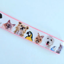Load image into Gallery viewer, All Animals are Precious Heart Key Fob Wristlet