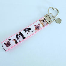 Load image into Gallery viewer, All Animals are Precious Heart Key Fob Wristlet
