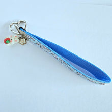 Load image into Gallery viewer, Bunny Butt Key Fob Heart Keychain with Strawberry Bunny Charm