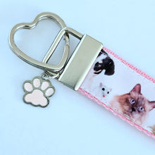 Load image into Gallery viewer, All Animals are Precious Heart Key Fob Wristlet