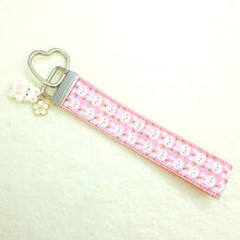 Load image into Gallery viewer, Kawaii Bunny Faces Key Fob in Pink