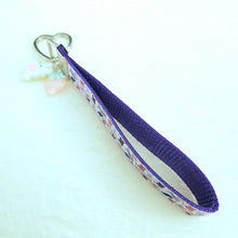 Load image into Gallery viewer, Peeps Bunnies Key Fob with Bunny and Strawberry Charms