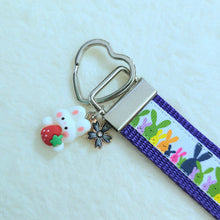 Load image into Gallery viewer, Bunny Family with Strawberry Bunny & Flower Charms
