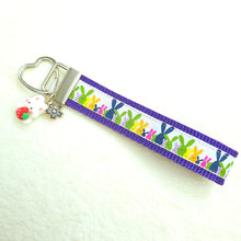 Load image into Gallery viewer, Bunny Family with Strawberry Bunny & Flower Charms