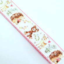 Load image into Gallery viewer, Forest Friends with Glitter Key Chain Fob featuring Hedgehogs Deer & Bear with cute charm