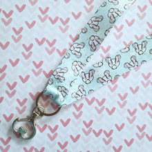 Load image into Gallery viewer, Bunny Butt Lanyard with Silver Heart Clasp