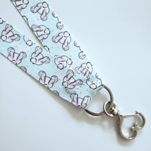 Load image into Gallery viewer, Bunny Butt Lanyard with Silver Heart Clasp