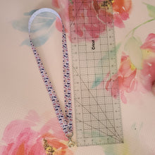 Load image into Gallery viewer, Mini Peeps Lanyard with Silver Heart Clasp
