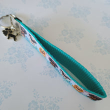 Load image into Gallery viewer, Dog Portraits Cocker Spaniel, Doberman, Pug Key Fob , Dog Key Chain with Enameled Paw Print Charm