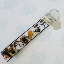 Load image into Gallery viewer, Dog Lovers Key Chain Fob - "When I needed a hand, I found your PAW" with Glittered Enameled Paw Print charm, Rescue Dog Key Chain... So sweet!