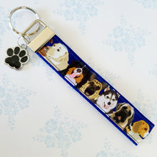 Load image into Gallery viewer, Dog Lovers Key Chain Fob - "When I needed a hand, I found your PAW" with Glittered Enameled Paw Print charm, Rescue Dog Key Chain... So sweet!