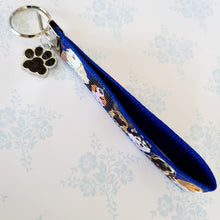 Load image into Gallery viewer, Dog Lovers Key Chain Fob - "When I needed a hand, I found your PAW" with Glittered Enameled Paw Print charm, Rescue Dog Key Chain... So sweet!