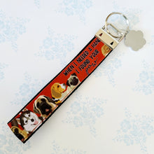 Load image into Gallery viewer, Dog Lovers Key Chain Fob - "When I needed a hand, I found your PAW" with Glittered Enameled Paw Print charm, Rescue Dog Key Chain... So sweet!