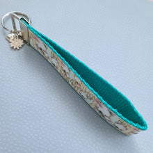 Load image into Gallery viewer, Koala Bears on Watercolor Bamboo Rose Gold Key Chain Fob with Rose Charm