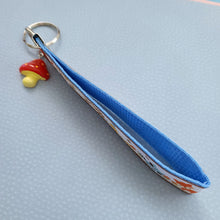 Load image into Gallery viewer, Woodland Animals Fox Bunny Deer Porcupine Owl Racoon Bird Key Chain Fob with Mushroom Charm