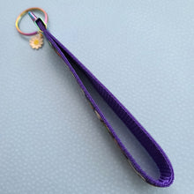 Load image into Gallery viewer, Llamas and Cactus on Rainbow Key Chain Fob with Enameled Flower Charm