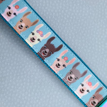 Load image into Gallery viewer, Alpaca Llama on Rainbow Key Chain Fob with Enameled Flower Charm