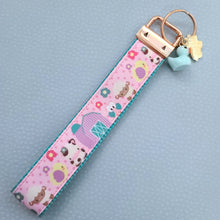Load image into Gallery viewer, Farm Animals Cuteness Overload on Rose or Yellow Gold Key Chain Fob includes Duck and Cow Charm