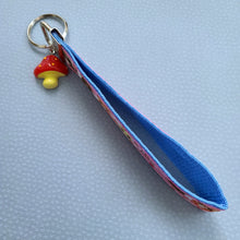 Load image into Gallery viewer, Anime Animals Cat, Bear, Squirrel, Racoon with Cherry Blossoms Silver Key Chain Fob with Key Charm