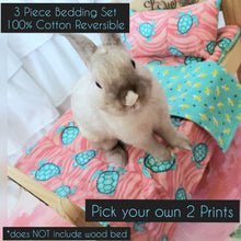 Load image into Gallery viewer, Design Your Own 100% Cotton Bunny Bedding Set for the Ikea Duktig Doll Bed
