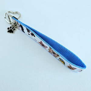 All Animals are Precious Heart Key Fob Wristlet