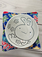 Load image into Gallery viewer, Blue Hawaii Reversible 100% Cotton Bowl Cozy - Musubi, Turtle, Ukelele, Hibiscus, Surfboard
