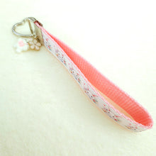 Load image into Gallery viewer, Watercolor Floral White Bun with Bunny and Flower Charms
