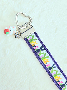 Bunny Family with Strawberry Bunny & Flower Charms