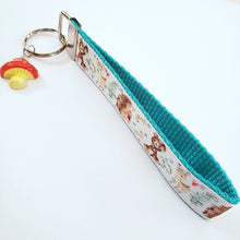 Load image into Gallery viewer, Forest Friends with Glitter Key Chain Fob featuring Hedgehogs Deer &amp; Bear with cute charm
