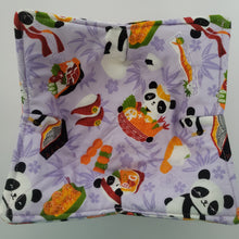 Load image into Gallery viewer, Panda Sushi Dim Sum in Pink,, Blue or Purple - Reversible 100% Cotton Bowl Cozy
