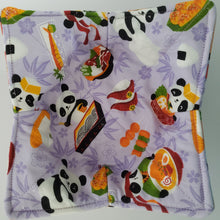 Load image into Gallery viewer, Panda Sushi Dim Sum in Pink,, Blue or Purple - Reversible 100% Cotton Bowl Cozy

