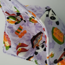Load image into Gallery viewer, Panda Sushi Dim Sum in Pink,, Blue or Purple - Reversible 100% Cotton Bowl Cozy
