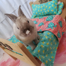 Load image into Gallery viewer, Design Your Own 100% Cotton Bunny Bedding Set for the Ikea Duktig Doll Bed
