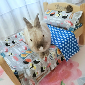 Design Your Own 100% Cotton Bunny Bedding Set for the Ikea Duktig Doll Bed