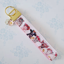 Load image into Gallery viewer, Animals with Haku Leis - Key Chain Fob with Your Choice of Rose Gold, Yellow Gold or Silver Hardware
