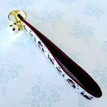 Load image into Gallery viewer, Pandas Being Adorable Key Fob Chain with Enameled Panda Charm
