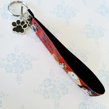 Load image into Gallery viewer, Dog Lovers Key Chain Fob - &quot;When I needed a hand, I found your PAW&quot; with Glittered Enameled Paw Print charm, Rescue Dog Key Chain... So sweet!
