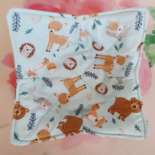 Load image into Gallery viewer, Forest Animals on Light Blue 100% Cotton Bowl Cozy
