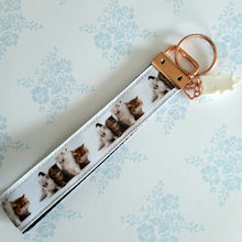 Load image into Gallery viewer, Cat Key Chain Fob on Rose Gold includes Cat Charm
