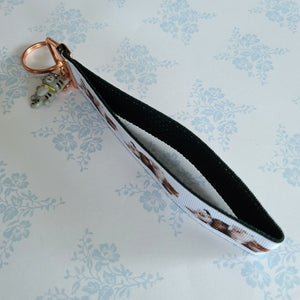 Cat Key Chain Fob on Rose Gold includes Paw Charm
