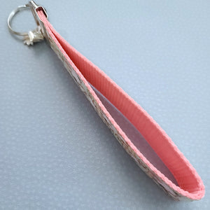 Koala Bears on Watercolor Bamboo Rose Gold Key Chain Fob with Rose Charm
