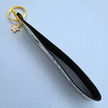 Load image into Gallery viewer, Sushi &quot;This is How I Roll&quot; Gold Key Chain Fob with Enameled Sakura Charm
