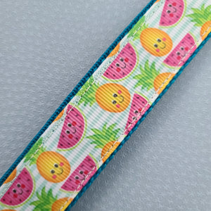 Pineapples and Watermelons Key Fob Wristlet with Pineapple Charm