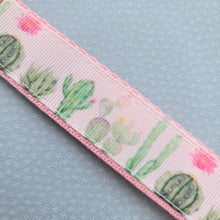 Load image into Gallery viewer, Cactus Succulents Bling on Rose Gold Key Chain Fob includes Rose Charm
