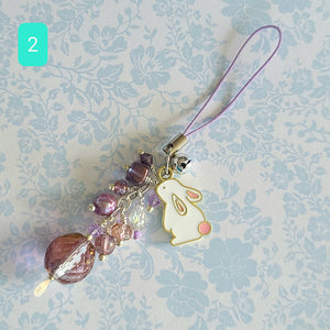 Crystal Bunny Bag/Cell Phone Charms