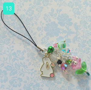 Crystal Bunny Bag/Cell Phone Charms